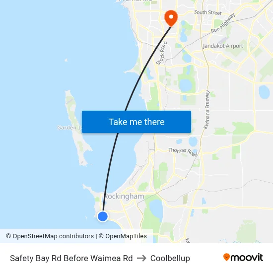 Safety Bay Rd Before Waimea Rd to Coolbellup map
