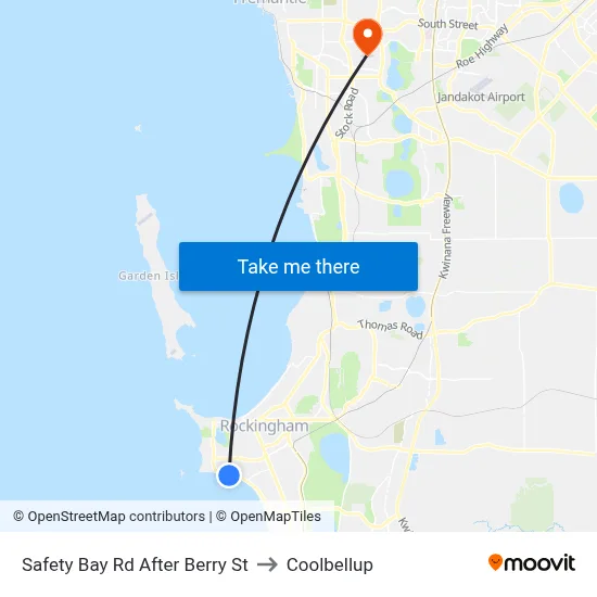Safety Bay Rd After Berry St to Coolbellup map