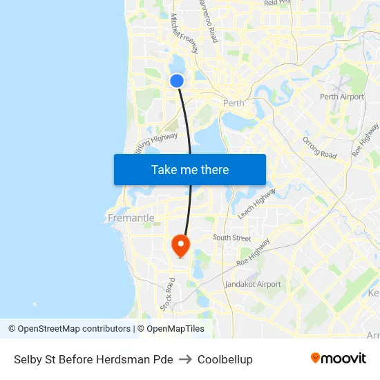 Selby St Before Herdsman Pde to Coolbellup map