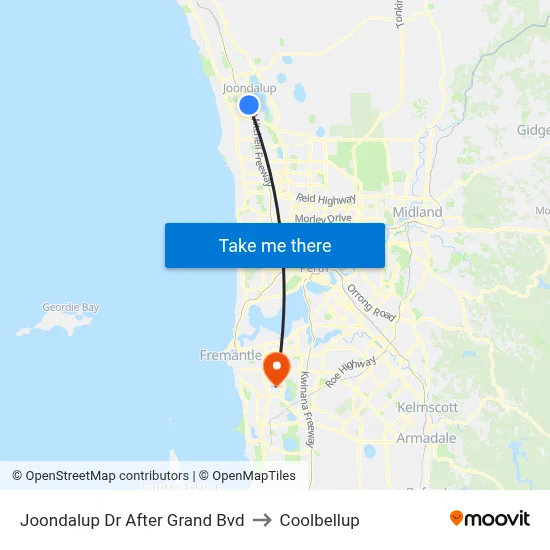 Joondalup Dr After Grand Bvd to Coolbellup map