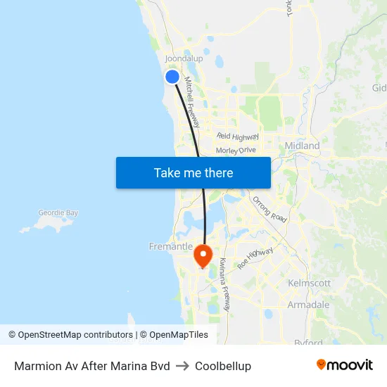 Marmion Av After Marina Bvd to Coolbellup map