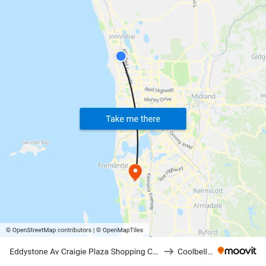 Eddystone Av Craigie Plaza Shopping Centre to Coolbellup map