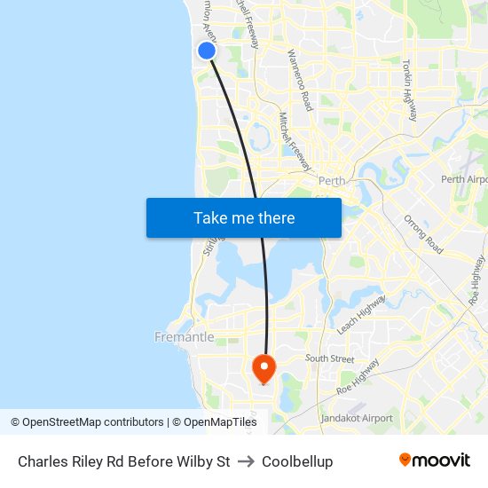 Charles Riley Rd Before Wilby St to Coolbellup map