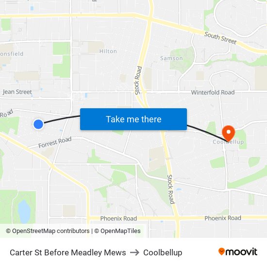 Carter St Before Meadley Mews to Coolbellup map
