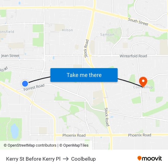 Kerry St Before Kerry Pl to Coolbellup map