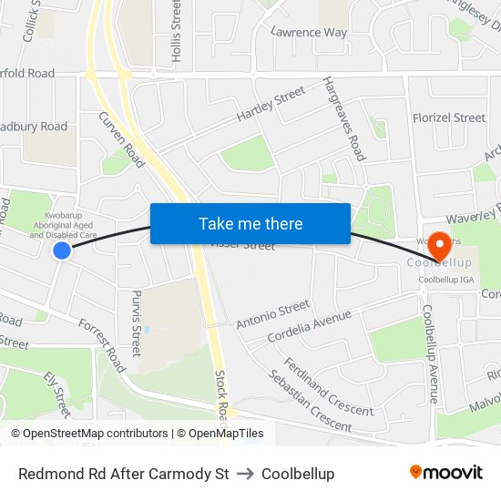 Redmond Rd After Carmody St to Coolbellup map