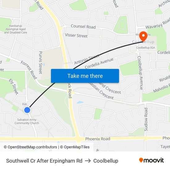 Southwell Cr After Erpingham Rd to Coolbellup map