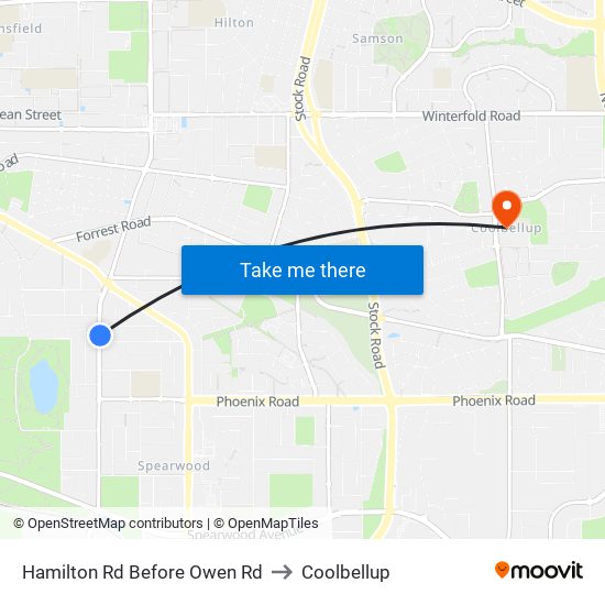 Hamilton Rd Before Owen Rd to Coolbellup map
