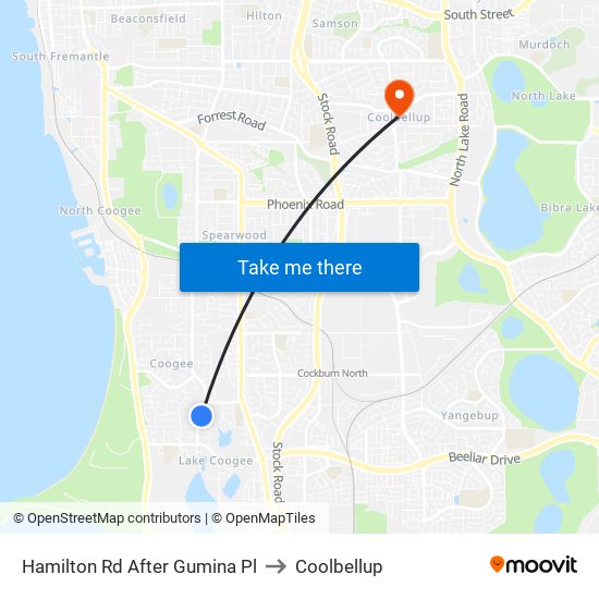 Hamilton Rd After Gumina Pl to Coolbellup map