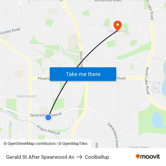 Gerald St After Spearwood Av to Coolbellup map