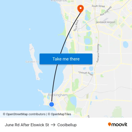 June Rd After Elswick St to Coolbellup map