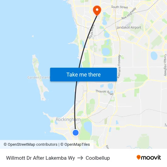Willmott Dr After Lakemba Wy to Coolbellup map