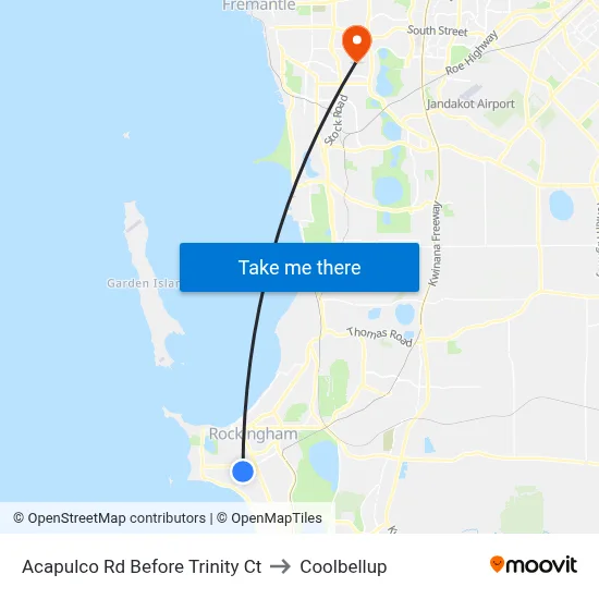 Acapulco Rd Before Trinity Ct to Coolbellup map