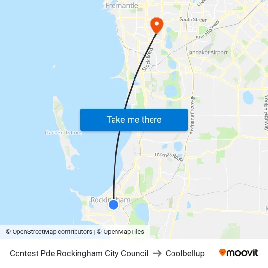 Contest Pde Rockingham City Council to Coolbellup map