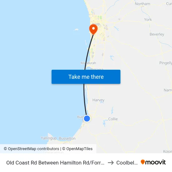 Old Coast Rd Between Hamilton Rd/Forrest Hwy to Coolbellup map