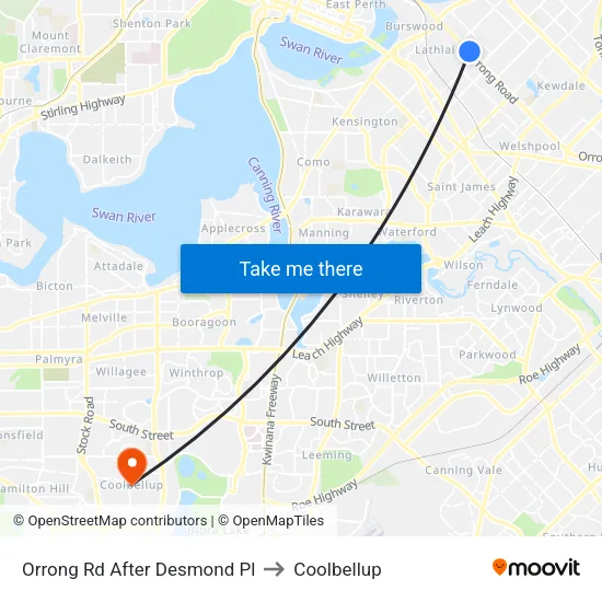 Orrong Rd After Desmond Pl to Coolbellup map