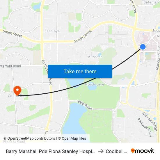 Barry Marshall Pde Fiona Stanley Hospital to Coolbellup map