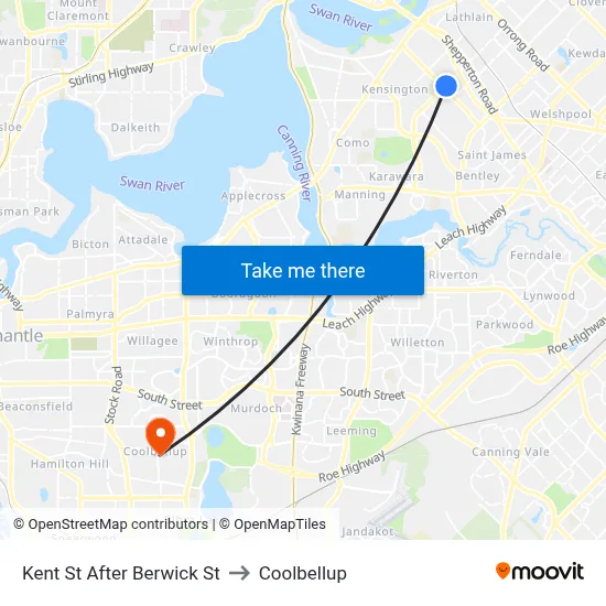 Kent St After Berwick St to Coolbellup map