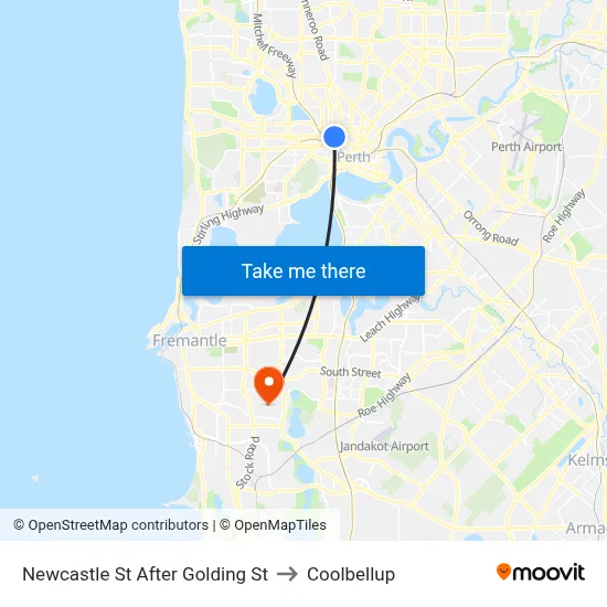 Newcastle St After Golding St to Coolbellup map