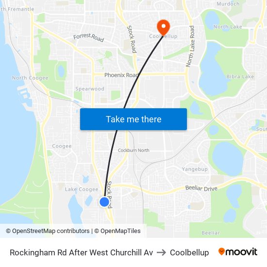Rockingham Rd After West Churchill Av to Coolbellup map