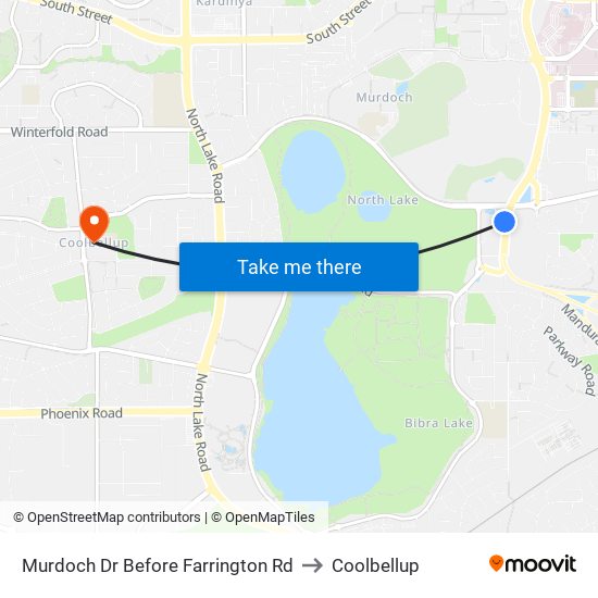 Murdoch Dr Before Farrington Rd to Coolbellup map