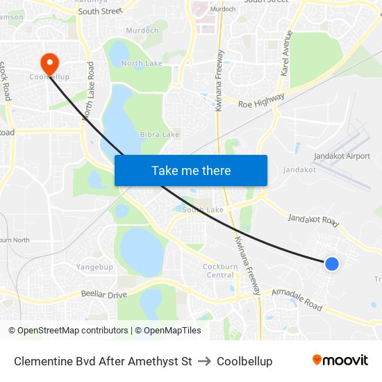 Clementine Bvd After Amethyst St to Coolbellup map