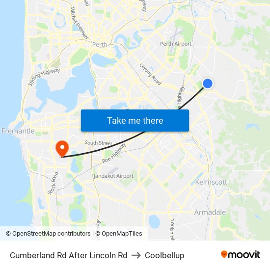 Cumberland Rd After Lincoln Rd to Coolbellup map