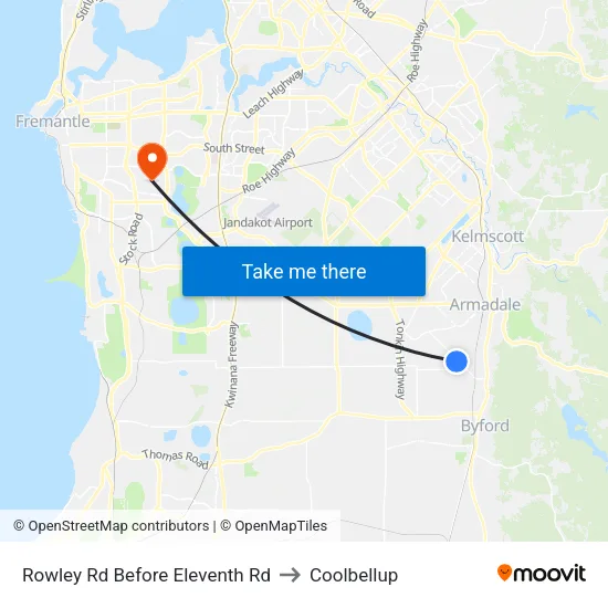Rowley Rd Before Eleventh Rd to Coolbellup map