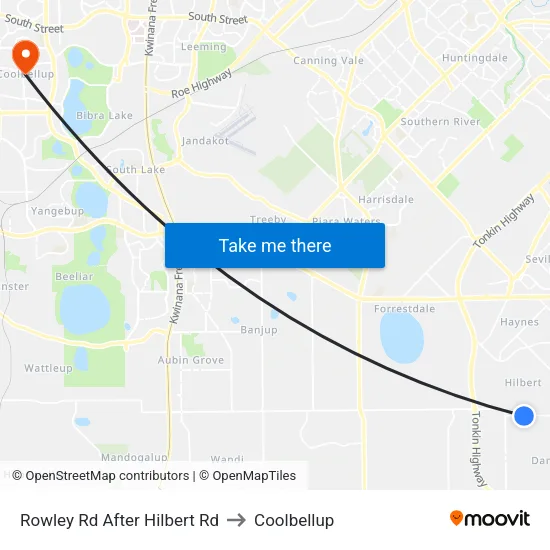 Rowley Rd After Hilbert Rd to Coolbellup map