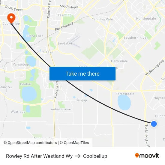 Rowley Rd After Westland Wy to Coolbellup map