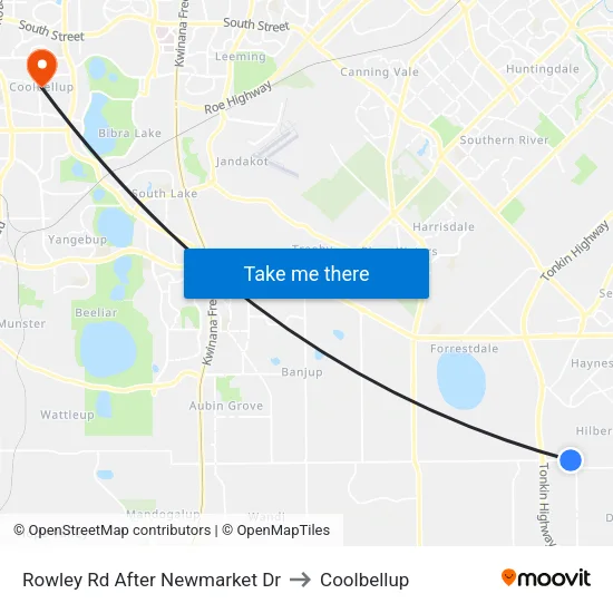 Rowley Rd After Newmarket Dr to Coolbellup map