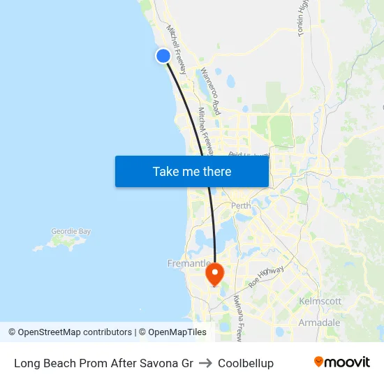 Long Beach Prom After Savona Gr to Coolbellup map