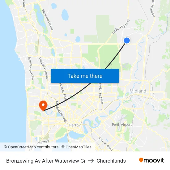 Bronzewing Av After Waterview Gr to Churchlands map