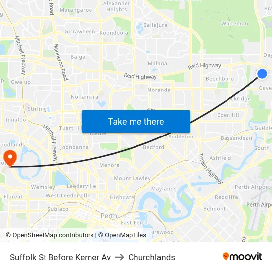 Suffolk St Before Kerner Av to Churchlands map