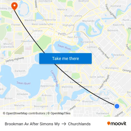 Brookman Av After Simons Wy to Churchlands map