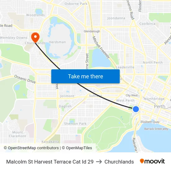 Malcolm St Harvest Terrace Cat Id 29 to Churchlands map