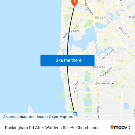 Rockingham Rd After Wattleup Rd to Churchlands map