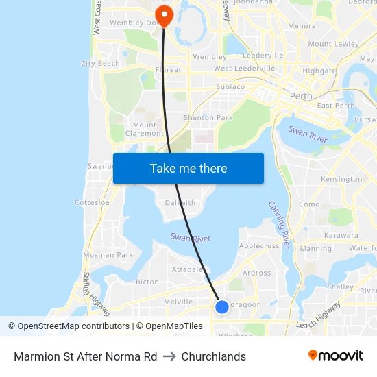 Marmion St After Norma Rd to Churchlands map
