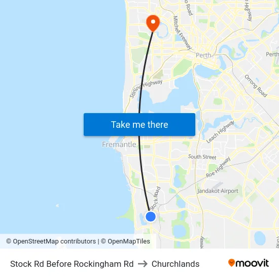 Stock Rd Before Rockingham Rd to Churchlands map