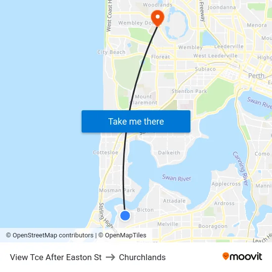 View Tce After Easton St to Churchlands map