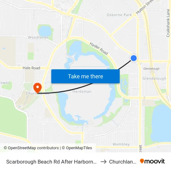 Scarborough Beach Rd After Harborne St to Churchlands map