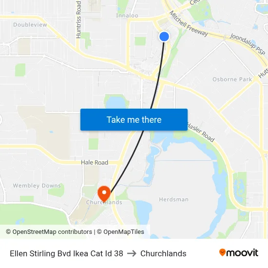 Ellen Stirling Bvd Ikea Cat Id 38 to Churchlands map