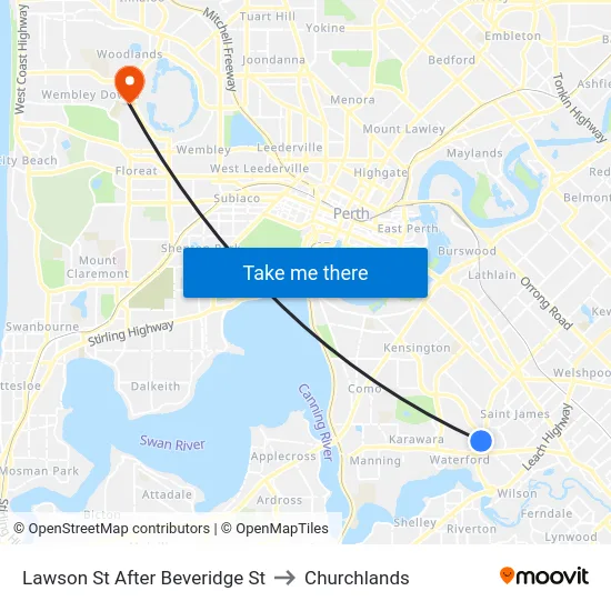 Lawson St After Beveridge St to Churchlands map