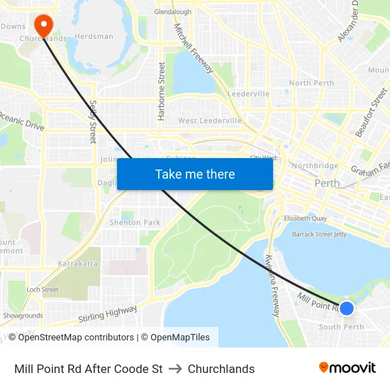 Mill Point Rd After Coode St to Churchlands map