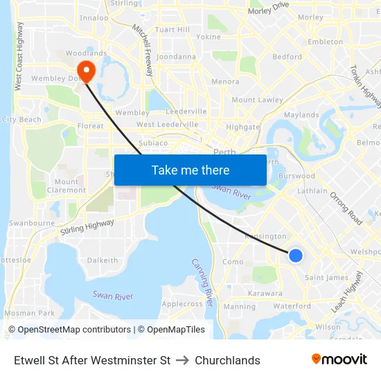 Etwell St After Westminster St to Churchlands map