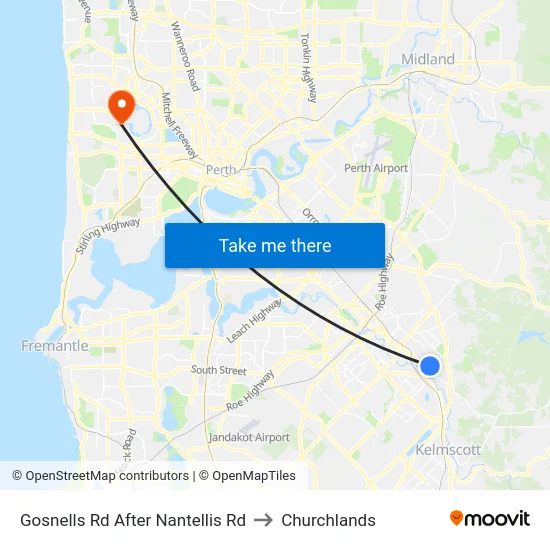 Gosnells Rd After Nantellis Rd to Churchlands map