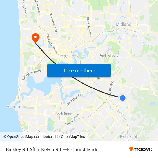 Bickley Rd After Kelvin Rd to Churchlands map