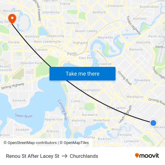 Renou St After Lacey St to Churchlands map