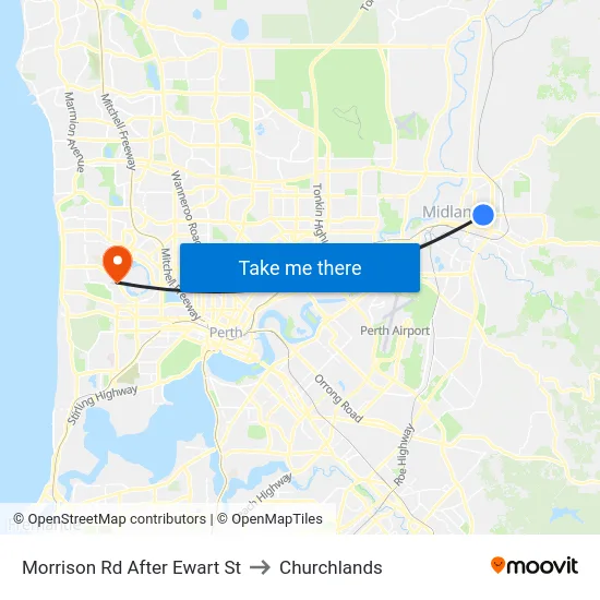 Morrison Rd After Ewart St to Churchlands map