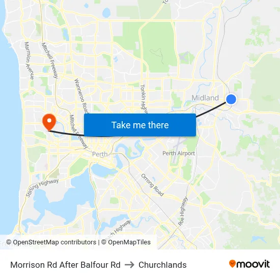 Morrison Rd After Balfour Rd to Churchlands map